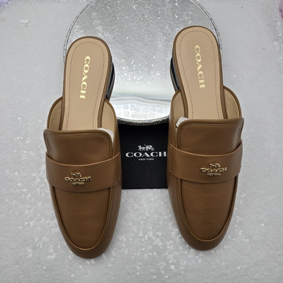 Coach Samie Classic Slide Slip-on Leather Neutral Casual Women's 9.5 - Picture 5 of 13